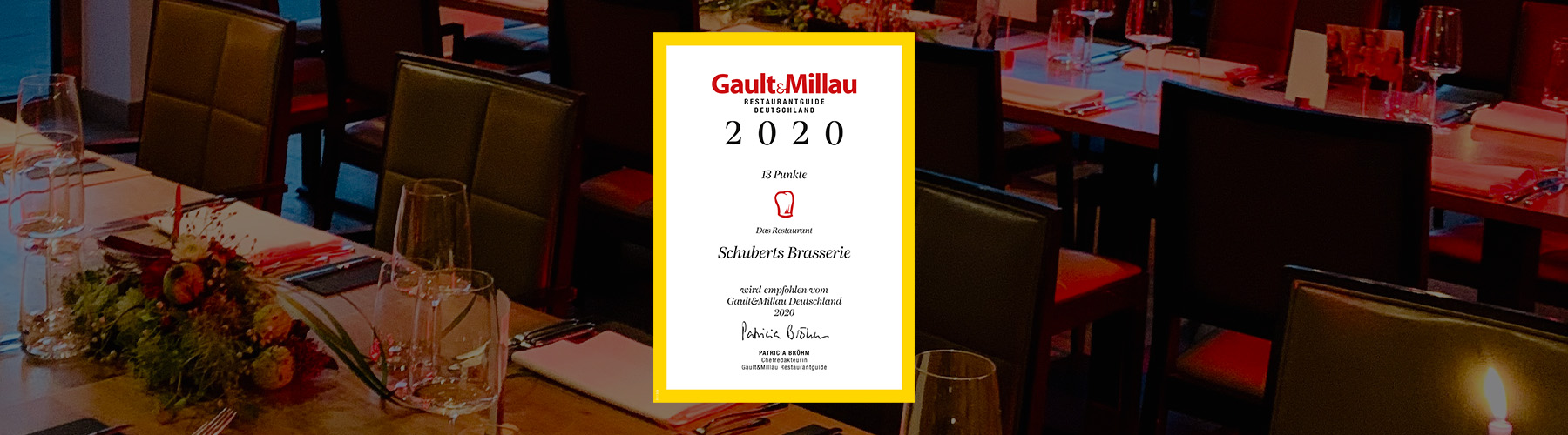 Empfohlen vom Gault&Millau Deutschland 2020